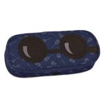 Lema Net Astuccio Ovale Invicta Yap Lip Pencil Bag 306021712blu Porta Penne Seven Blu Con Chitarre Faccine 23x10x55cm 0