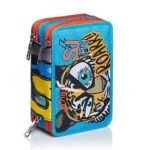 Schoolpack Zaino Scuola Seven Sj Gang Animal Boy Blu Estensibile Astuccio 3 Zip Completo 0 4