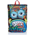 Schoolpack Zaino Seven Sj Gang Facce Boy Verde Estensibile Astuccio 3 Zip 0 0
