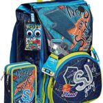 Schoolpack Zaino Seven Sj Gang Ledtech Boy Estensibile Astuccio 3 Zip Completo 0