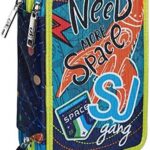 Schoolpack Zaino Seven Sj Gang Ledtech Boy Estensibile Astuccio 3 Zip Completo 0 3