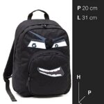 Zaino Invicta Ollie Pack Face Nero Evil Tasca Porta Pc Padded Scuola E Tempo Libero Americano 25 Lt 0 0