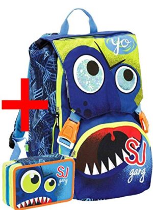 Zaino Seven Sj Gang Boy Facce Da Sj Sdoppiabile Big Scuola Cartoleria Varzi 1956 2 Modelli Ass 0