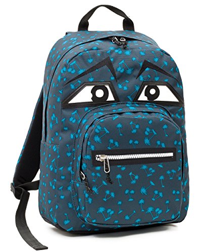 Zaino Tondo Invicta Ollie Face Yap Grigio Blu 25lt Scuola Tempo Libero 0