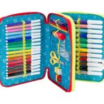 Astuccio Scuola Seven Maxi Sj Boy 2 Scomparti Blu Pennarelli Matite Gomma Ecc 0 1