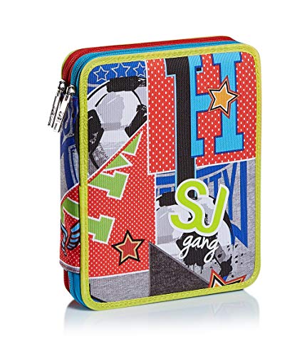 Astuccio Maxi 2 Zip Sj Gang College E Sport Multicolore 0
