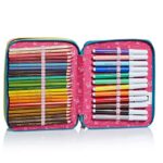 Astuccio Maxi 2 Zip Sj Gang Pinky College Rosa 0 1