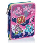 Astuccio Maxi 2 Zip Sj Gang Pinky College Rosa 0