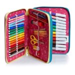 Astuccio Maxi 2 Zip Sj Gang Pinky College Rosa 0 2