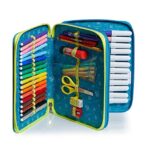 Astuccio Maxi 2 Zip Sj Gang Play Again Blu 0 2