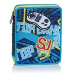 Astuccio Maxi 2 Zip Sj Gang Play Again Blu 0 3