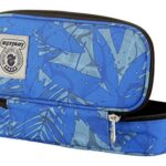 Bustina Round Plus Invicta Twist Leaves Blu Scomparto Attrezzato Per Penne Round Plus Leaves Twist Poliestere 0 0