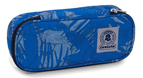 Bustina Round Plus Invicta Twist Leaves Blu Scomparto Attrezzato Per Penne Round Plus Leaves Twist Poliestere 0