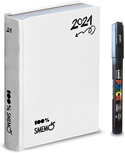Diario Agenda Smemoranda Bianco Special Uniposca 20202021 16 Mesi Datato 15x11 Cm Penna Colorata Omaggio 0