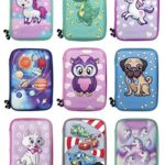 Fringoo Astuccio Grande Con Coperchio Rigido In Rilievo Per Bambini Multi Compartimento Doppia Zip Design Divertenti Borsellino Per Penne 0 5