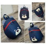 Mcuilee Zainetto Per Bambini Asilo Bimbi Piccolo Borsa Materna Cane Orso Animal Guinzaglio Imbracatura Blu Navy 0 2