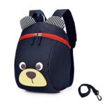 Mcuilee Zainetto Per Bambini Asilo Bimbi Piccolo Borsa Materna Cane Orso Animal Guinzaglio Imbracatura Blu Navy 0 3