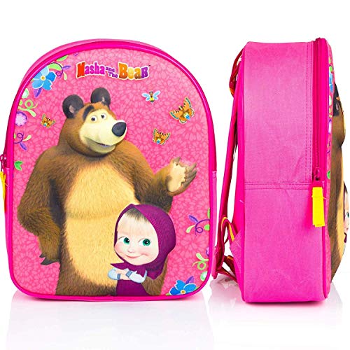Masha Et Michka 9445 Zaino Masha E Orso Baby Disegno 3d Originale Ufficiale 31x25x12 Cm Rosa 0