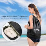 Klas Remo Zaino Palestra Zaino Sportivo Unisex Zainetto Da Viaggio Zaino Impermeabile Multifunzione Con Scomparto Sul Fondo Per Calcio Scarpelibri Vestitilaptop Nero 0 4