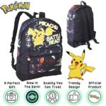 Zaino Fluorescente Pokemon Scuola Grande Zaino Con Pikachu Cartella Per Bambini Adolescenti Ragazzi Zainetto Da Viaggio Sacca Sportiva Palestra Con Lettere Fluorescente Zaino 0 0
