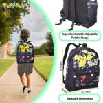 Zaino Fluorescente Pokemon Scuola Grande Zaino Con Pikachu Cartella Per Bambini Adolescenti Ragazzi Zainetto Da Viaggio Sacca Sportiva Palestra Con Lettere Fluorescente Zaino 0 5