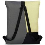 Zaino Sacca Grigiogiallo Con Parte Superiore Arrotolabile Johnny Urbanoskar Borsa Sportiva Uomo E Donna Fatta Di Bottiglie Di Plastica Riciclate Zainetto Pieghevole Idrorepellente Da Palestra 0 0