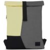 Zaino Sacca Grigiogiallo Con Parte Superiore Arrotolabile Johnny Urbanoskar Borsa Sportiva Uomo E Donna Fatta Di Bottiglie Di Plastica Riciclate Zainetto Pieghevole Idrorepellente Da Palestra 0
