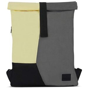 Zaino Sacca Grigiogiallo Con Parte Superiore Arrotolabile Johnny Urbanoskar Borsa Sportiva Uomo E Donna Fatta Di Bottiglie Di Plastica Riciclate Zainetto Pieghevole Idrorepellente Da Palestra 0