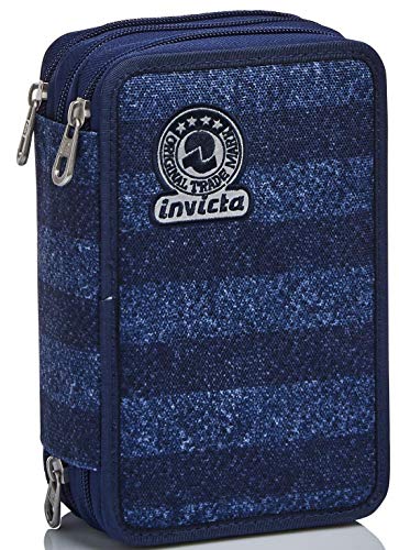 Astuccio 3 Scomparti Invicta Stripes Blu Completo Di Matite Penne Pennarelli 0 Astuccio 3 Scomparti Invicta Stripes Blu Completo Di Matite Penne Pennarelli 0