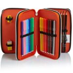 Astuccio 3 Scomparti Nerf Nation Unica Nero E Arancione Portapenne Con Contenuto Per La Scuola 0 2