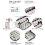 Astuccio Portamatite Grande Capacita Trucco Borsa Portamonete Cartoleria Organizer Con Manico Per Materiale Scolastico E Ufficio Donna Ragazzaplaid Bianco 0 0