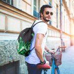 Borsa A Sacco In Cotone Comius Sharp Sacca Sportiva Zaino Sacca In Tela Con Chiusura A Cordoncino E Tasca Per Donna E Uomo B 0 1