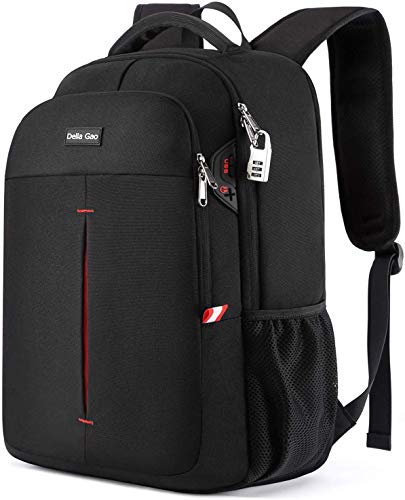 Della Gao Zaino Uomo Zaino Per Pc Portatile Zaino Porta Pc 15617 Pollici Zaino Antifurto Impermeabile Zaino Lavoro Con Fessura Usb Zaino Pc Per Universita Scuola Viaggio Nero 0
