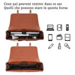 Ecosusi 156 Pollici Laptop Borsa Grande Messenger In Pelle Pu Vintage Borsa A Tracolla Per Donna 0 2