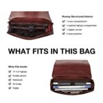 Ecosusi Borsa A Tracolla Donna Borsa Messenger Vintage Per Laptop 14 Pollici Valigetta Da Ufficio Marrone 0 1