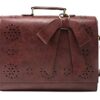 Ecosusi Borsa A Tracolla Donna Borsa Messenger Vintage Per Laptop 14 Pollici Valigetta Da Ufficio Marrone 0