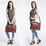 Ecosusi Borsa A Tracolla Donna Borsa Messenger Vintage Per Laptop 14 Pollici Valigetta Da Ufficio Marrone 0 4