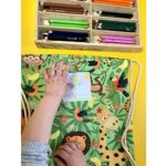 Heckbo Sacca Per Bambini Ragazzi E Ragazze Con Taschino Di Sicurezza Per Foto Giungla Lavabile In Lavatrice 40x32cm Ideale Per Asilo Viaggi Sport Zaino Borsa Sacca Da Ginnastica Borsa 0 2