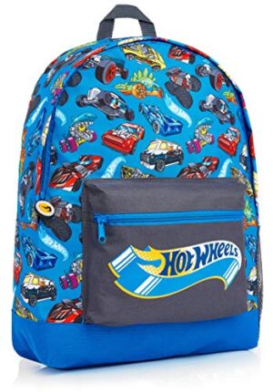 Hot Wheels Zaino Scuola Elementare Bimbo Blu Stampa Macchinine Hotwheels Zainetto Scolastico Bambino Grande Capacita Per Asilo Nido Scuola Materna Elementari Viaggio Idee Regalo Ragazzo Maschio 0