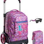 Kit Scuola Trolley Tyre Seven Astuccio Pen Pad Occhiale Da Sole Love Songs 0
