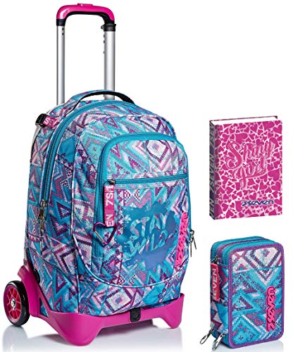 Kit Scuola Trolley Jack 2wd Seven Astuccio Diario Wild Feeling 0