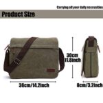 Losmile Borse A Spalla Da Uomoborse Messenger Di Tela Borse Per Pc Portatili Borsa A Tracolla Per Lavoro E Scuola L Army Green 0 1
