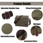 Losmile Borse A Spalla Da Uomoborse Messenger Di Tela Borse Per Pc Portatili Borsa A Tracolla Per Lavoro E Scuola L Army Green 0 4