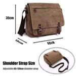 Losmile Uomo Tela Borsa A Tracolla Borsa Di Tela Sacchetto Del Messaggero Sacchetto Di Messenger Bag 16 Pollici Laptop Borsa Caffe 0 1