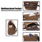 Losmile Uomo Tela Borsa A Tracolla Borsa Di Tela Sacchetto Del Messaggero Sacchetto Di Messenger Bag 16 Pollici Laptop Borsa Caffe 0 3