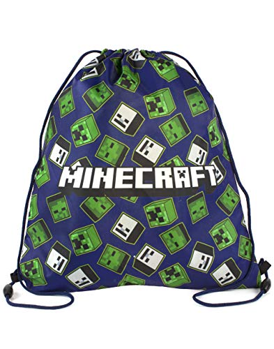 Minecraft Creeper Zombie Skeleton Stampa All Over Swim Bag Con Coulisse 0