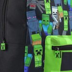 Minecraft Zaino Scuola Zaino Per Ragazzi Kids Black Gamer Bag One Size 0 1
