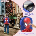 Marvel Spiderman Zaino Scuola Zainetto Bambino Per Asilo Elementare Media Con Stampa 3d E Occhi Che Si Illuminano 0 2