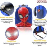 Marvel Spiderman Zaino Scuola Zainetto Bambino Per Asilo Elementare Media Con Stampa 3d E Occhi Che Si Illuminano 0 3