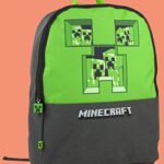 Minecraft Pixel Creeper Breakthrough Grey Zaino Dei Ragazzi Sacchetto Di Scuola 0 0